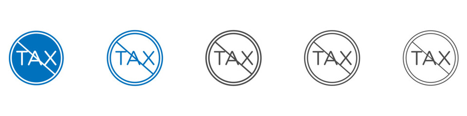 Tax free icon vector set collection for web