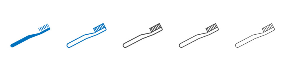 Toothbrush icon vector set collection for web