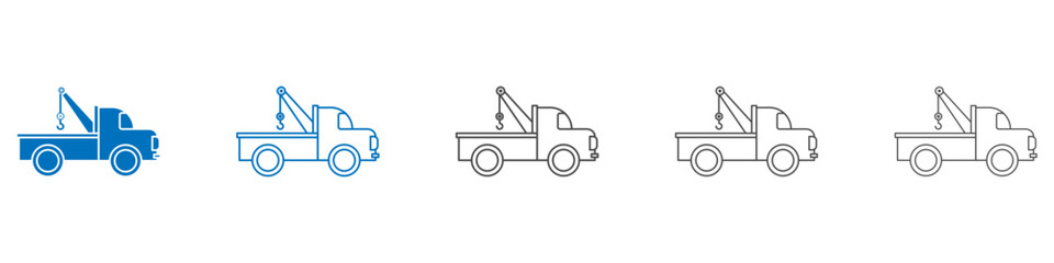 Tow truck icon vector set collection for web