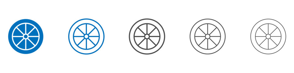 Tyre icon vector set collection for web