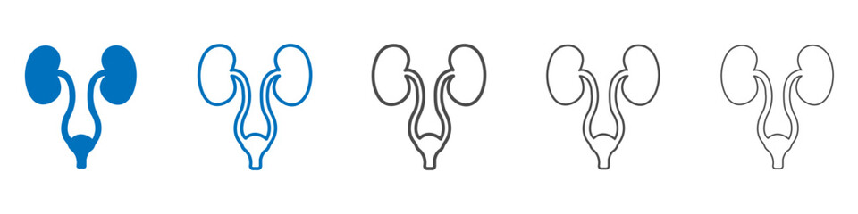 Urology icon vector set collection for web