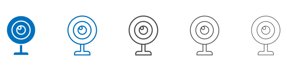 Web camera icon vector set collection for web