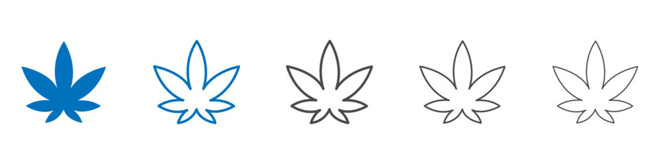 Weed icon vector set collection for web