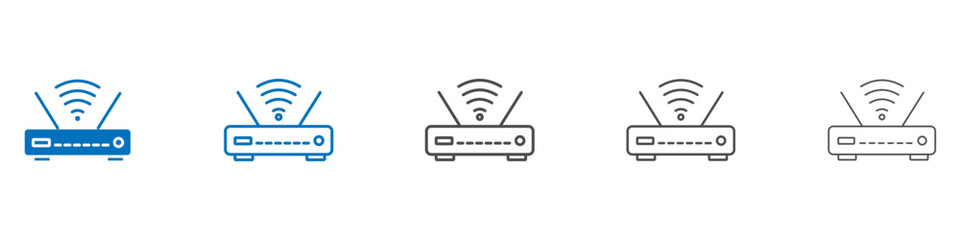 Wifi modem icon vector set collection for web