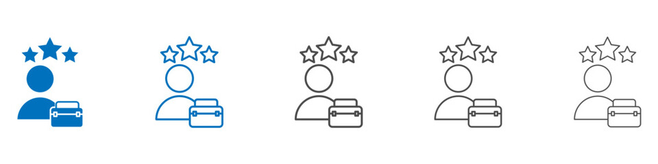 Work experience icon vector set collection for web
