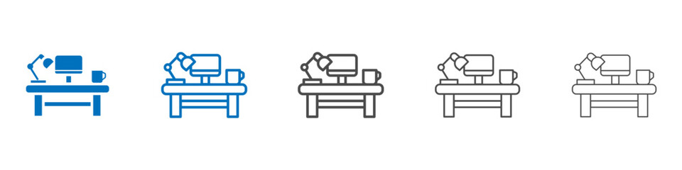 Workspace icon vector set collection for web