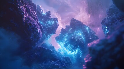 A designer working with AI-powered 3D glowing visualizations of product features and 2D animated edits. 4k resolution, Cinematic Scene