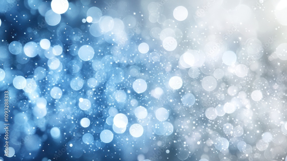 Fototapete an abstract christmas bokeh background, showcasing a blend of colorful orbs and sparkling lights.