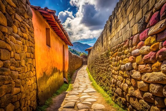 Sayacmarca Inca Trail Walkway Minimalist Photography