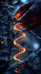 Secure Biological Data Storage with Glowing Digital DNA Molecule Representation