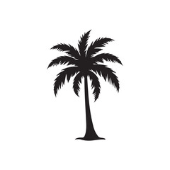 tree branch silhouette vector art flat icon design isolated with white background