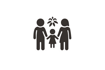  Icon of a family holding hands, symbolizing unity, care, and emotional connection.
