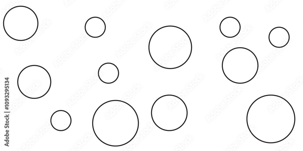 Wall mural dotted line icon vector, dotted seamless line flat geometric circle line isolated on white backgroun