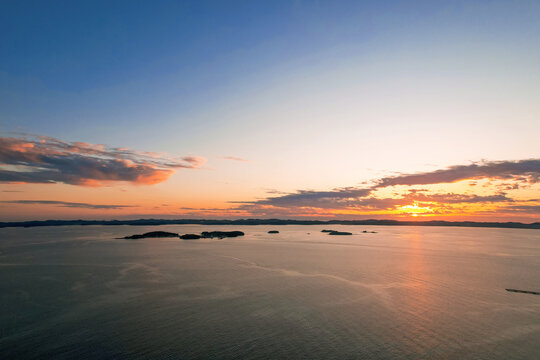 Korea's West Coast Boryeong Jukdo Island, Dusk-infused island landscape