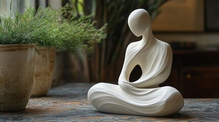 Graceful Meditation Minimalist Sculpture