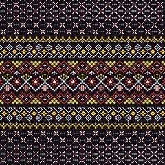 Ethnic Figure aztec pixel style. Geometric ikat oriental traditional art pattern.Design for ethnic background,wallpaper,fashion,clothing,wrapping,fabric,element,sarong,graphic,vector illustration