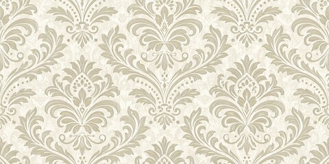 Fototapeta premium Damask seamless wallpaper background, refined design, vintage aesthetic, classic look
