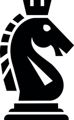 Chess Knight Vector Black Silhouette Cricut Design for T-Shirt