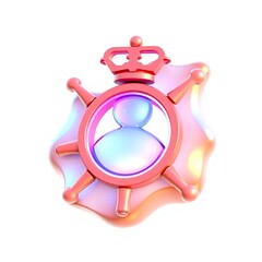 Fototapeta premium 3D Enchanting Team Captain Icons with Whimsical Shape-Shifting Design for Transparent Overlay Themes, High Resolution, Clear Details