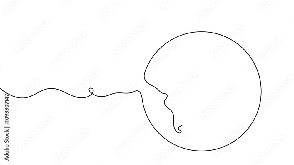 Leinwandbilder one continuous line illustration of world globe. continuous line drawing of earth globe or planet. 4