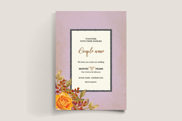 BRIDAL SHOWER FLORAL INVITATION TEMPLATE