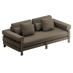 A couch with pillows on it