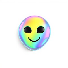 Fototapeta premium 3D Alien Encounter Icon Transparent Overlay Joyful Style High Resolution Delightful Iridescent Design Copy Space