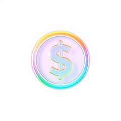 Obraz premium 3D Icon of Spending Less, Joyful Style, Transparent Overlay, Color-Shifting Aesthetic, High-Resolution Illustration, for Digital Design, Marketing Materials, Web Graphics