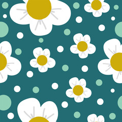 Seamless Daisy Floral Pattern
