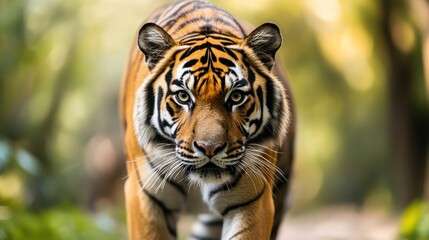 Fototapeta premium Close-up Portrait of a Majestic Tiger in a Natural Setting