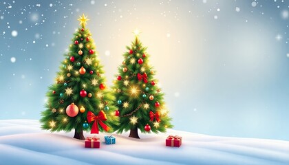 christmas tree with snow. christmas tree icon or logo christmas tree. greeting card design cover. 