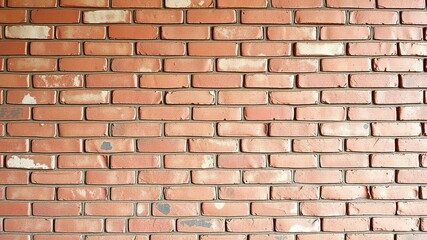 Obraz premium Classic red brick wall with rustic texture, old building, outdoor setting, wide angle