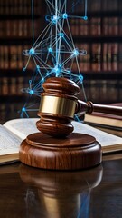gavel and books
