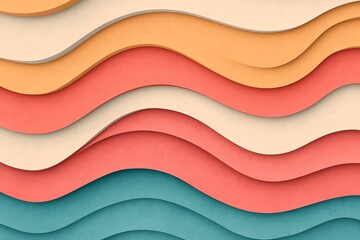 Colorful layered waves create a vibrant, textured background for creative projects and designs, enhancing visual appeal and depth.