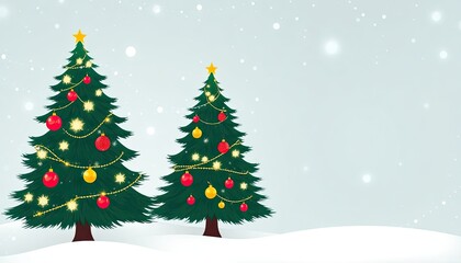 Naklejka premium christmas tree with snow. christmas tree icon or logo christmas tree. greeting card design cover. 