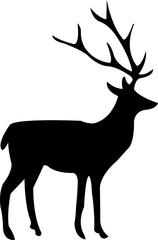 Reindeer Christmas clip art design on plain white transparent isolated background for card, shirt, hoodie, sweatshirt, apparel, card, tag, mug, icon, poster or badge