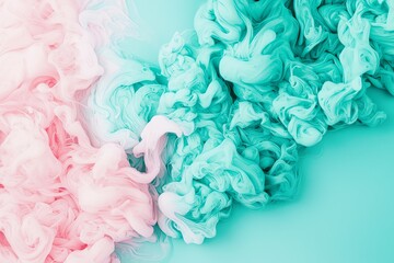 Vibrant swirls of pink and turquoise create a mesmerizing abstract design, perfect for backgrounds and artistic projects.