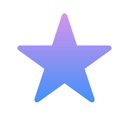 青紫色のグラデーション｜星アイコン