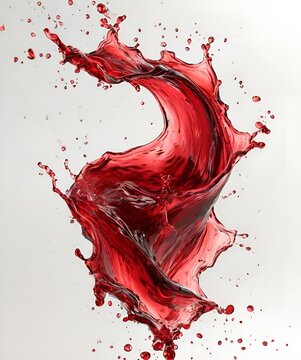 red paint splash isolated