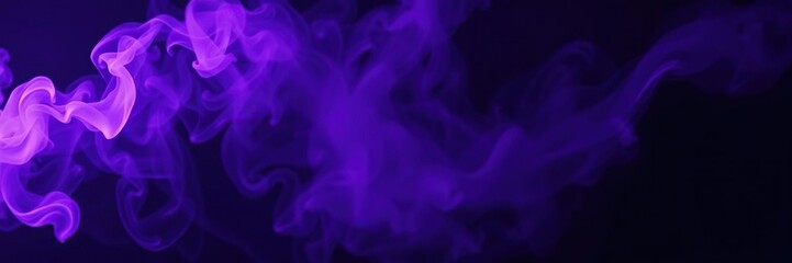 Obraz premium Glowing dark background with empty white textbox and magical purple smoke, dreamy, enchanted