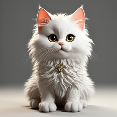 Adorable Russian Longhair Cat Icon - A warm and cute pet image suitable for various application scenarios