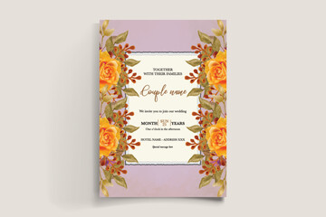 BRIDAL SHOWER FLORAL INVITATION TEMPLATE