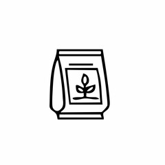  Minimalist Paper Bag Icon: Line Drawing of Grocery Sack with Logo