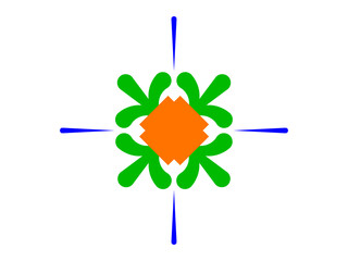 Modern geometric ceramic tile art design vector design