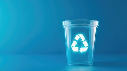 Futuristic Transparent Trash Can Promoting Green Recycling