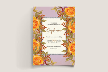 BRIDAL SHOWER FLORAL INVITATION TEMPLATE