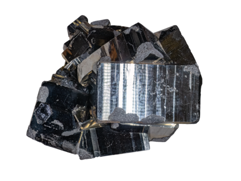 The mineral pyrite or iron pyrite, also known as fool's gold, is an iron sulfide