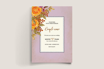 BRIDAL SHOWER FLORAL INVITATION TEMPLATE