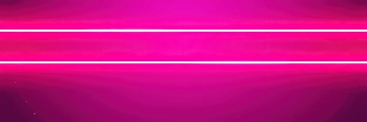 Fototapeta premium Glowing neon pink stripes in a modern geometric pattern creating the illusion of depth on a deep purple background, abstract art, depth illusion
