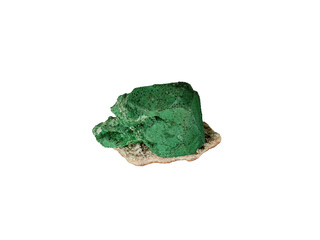 Cuprite is an oxide mineral composed of copper oxide. crystal with a malachite crust